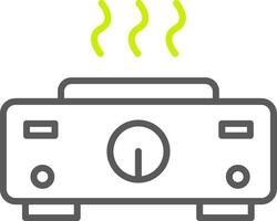 Hot Plate Line Two Color Icon vector