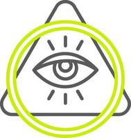 Eye Of Providence Line Two Color Icon vector