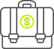 Suitcase Line Two Color Icon vector