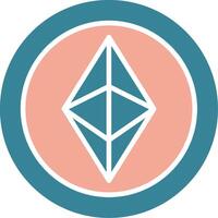 Ethereum Glyph Two Color Icon vector