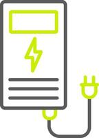 Electric Station Line Two Color Icon vector