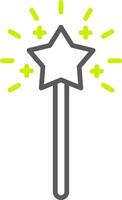 Magic Wand Line Two Color Icon vector