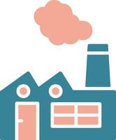 Factory Glyph Two Color Icon vector