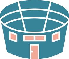 Stadium Glyph Two Color Icon vector