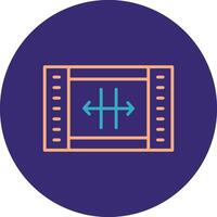 Resize Line Two Color Circle Icon vector