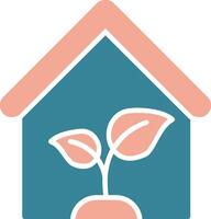 Greenhouse Glyph Two Color Icon vector