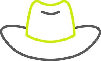 Cowboy Hat Line Two Color Icon vector