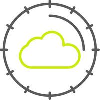 Cloud Computing Line Two Color Icon vector