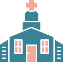 Church Glyph Two Color Icon vector