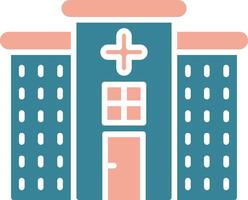 Hospital Glyph Two Color Icon vector