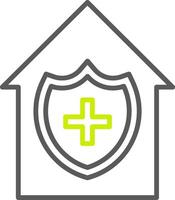 House Line Two Color Icon vector