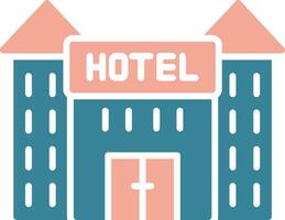 Hotel Glyph Two Color Icon vector