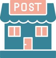 Post Office Glyph Two Color Icon vector