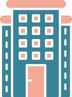 Skyscraper Glyph Two Color Icon vector