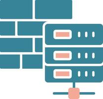 Firewall Glyph Two Color Icon vector