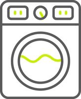 Washing Machine Line Two Color Icon vector