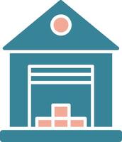 Warehouse Glyph Two Color Icon vector