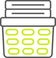 Laundry Basket Line Two Color Icon vector