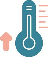 Thermometer Glyph Two Color Icon vector