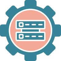 Data Management Glyph Two Color Icon vector