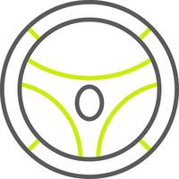 Steering Wheel Line Two Color Icon vector