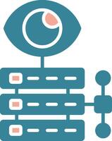 Data Visualization Glyph Two Color Icon vector