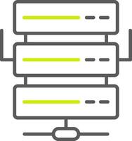 Server Line Two Color Icon vector