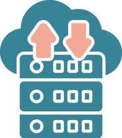 Data Flow Glyph Two Color Icon vector