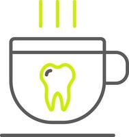 Cup Line Two Color Icon vector