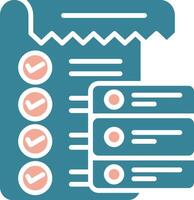 Data List Glyph Two Color Icon vector