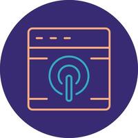 Browser Line Two Color Circle Icon vector