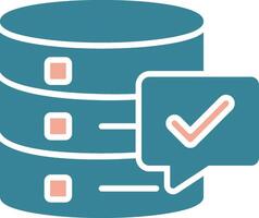 Data Quality Glyph Two Color Icon vector