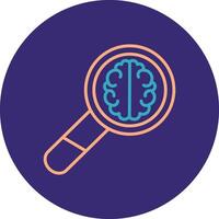 Research Line Two Color Circle Icon vector