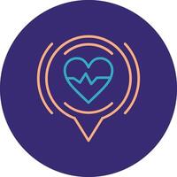 Medical Line Two Color Circle Icon vector