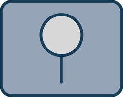 Key Hole Line Filled Grey Icon vector