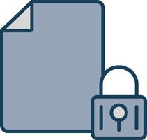 Encrypted Data Line Filled Grey Icon vector