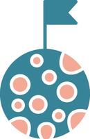 Moon Glyph Two Color Icon vector