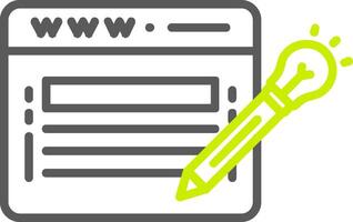 Website Design Line Two Color Icon vector