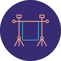 Chroma Line Two Color Circle Icon vector