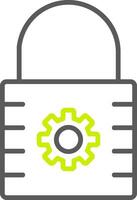 Lock Line Two Color Icon vector