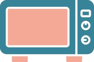 Microwave Glyph Two Color Icon vector