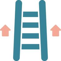 Ladder Glyph Two Color Icon vector