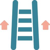 Ladder Glyph Two Color Icon vector