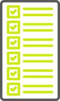 List Line Two Color Icon vector