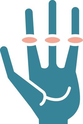 Alien Hand Glyph Two Color Icon