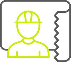 Architect Line Two Color Icon vector