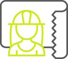 Architect Line Two Color Icon vector