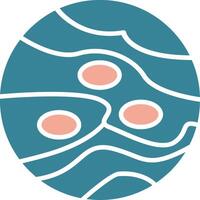 Planet Glyph Two Color Icon vector