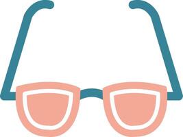 Glasses Glyph Two Color Icon vector