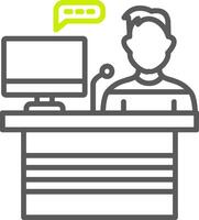 Analyst Line Two Color Icon vector